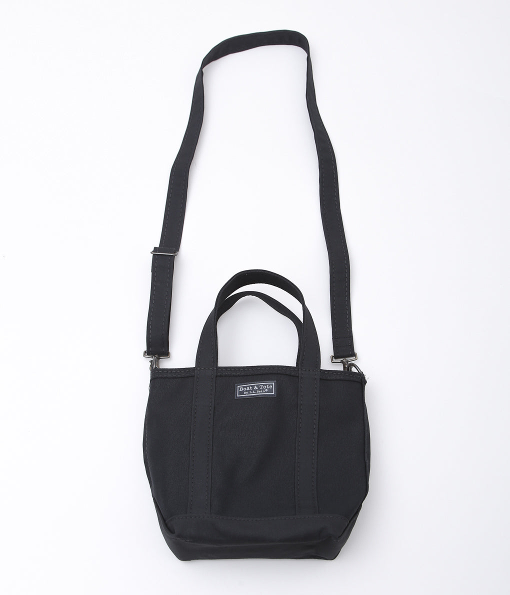 L.L. BEAN ''BOAT AND TOTE 80 CROSSBODY ZIP TOP SMALL'' (BLACK)