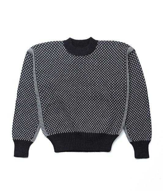 USONIAN SPORTSWEAR ''BIRDS EYE SWEATER'' (BLACK/GRAY)