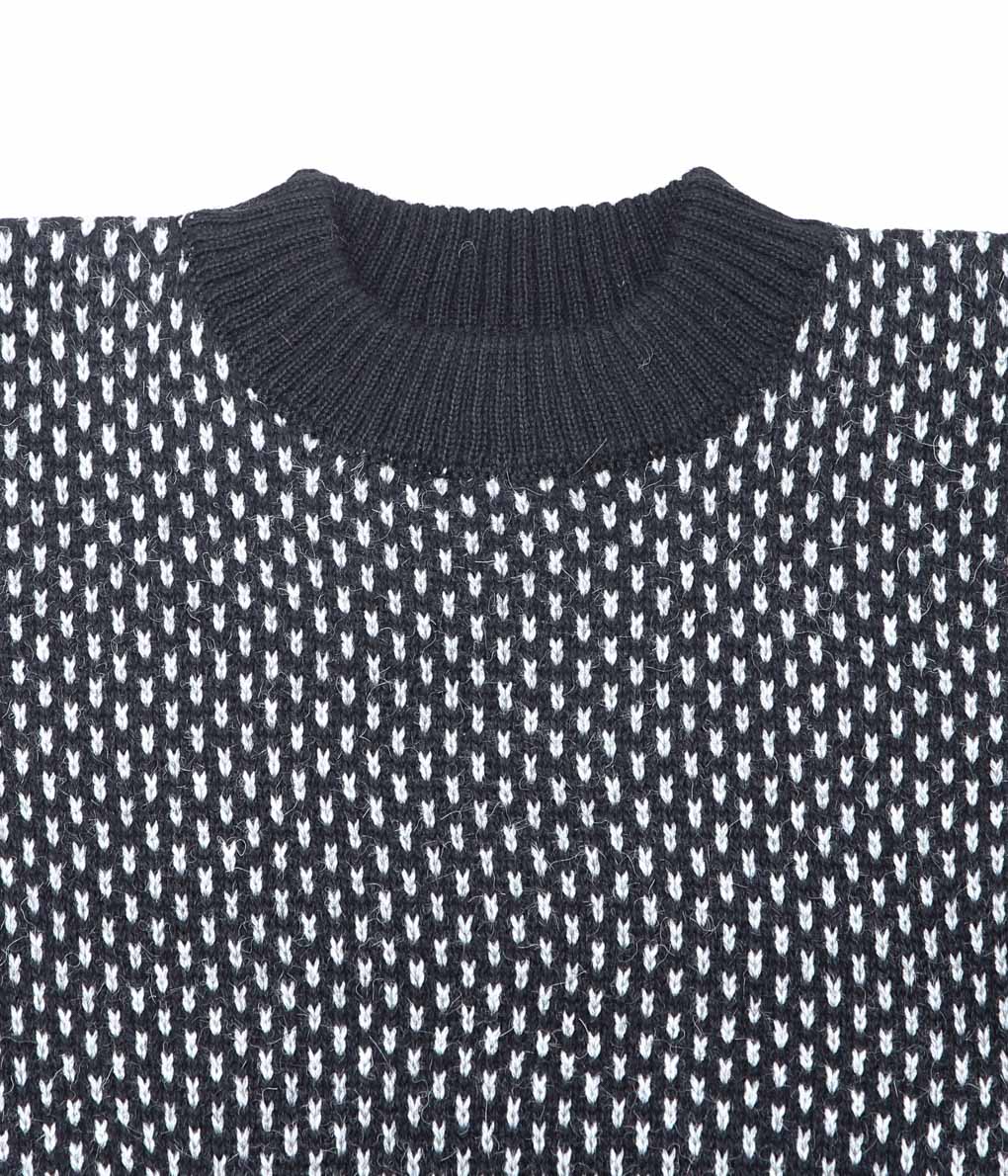 USONIAN SPORTSWEAR ''BIRDS EYE SWEATER'' (BLACK/GRAY)