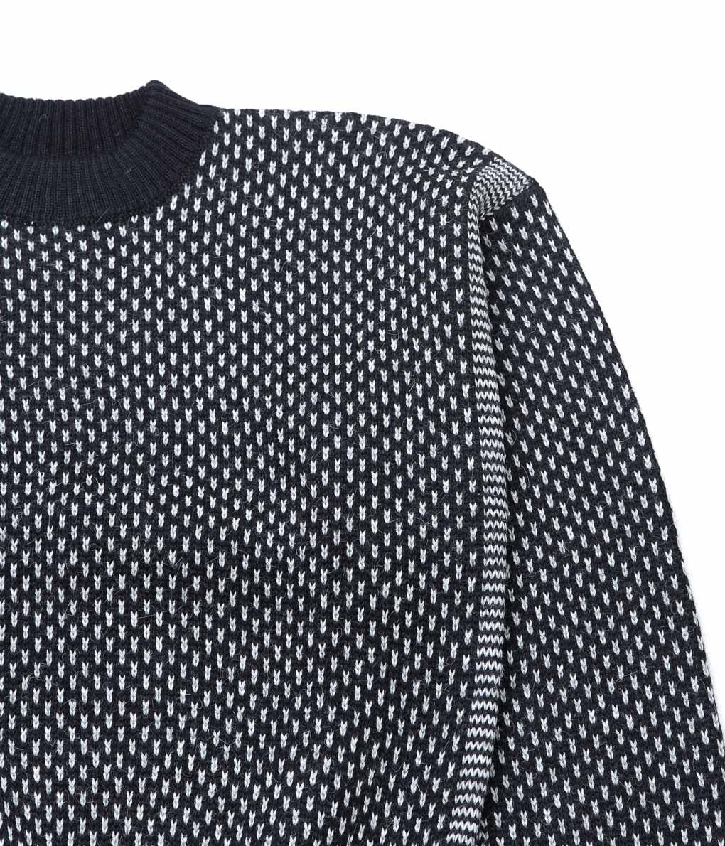 USONIAN SPORTSWEAR ''BIRDS EYE SWEATER'' (BLACK/GRAY)