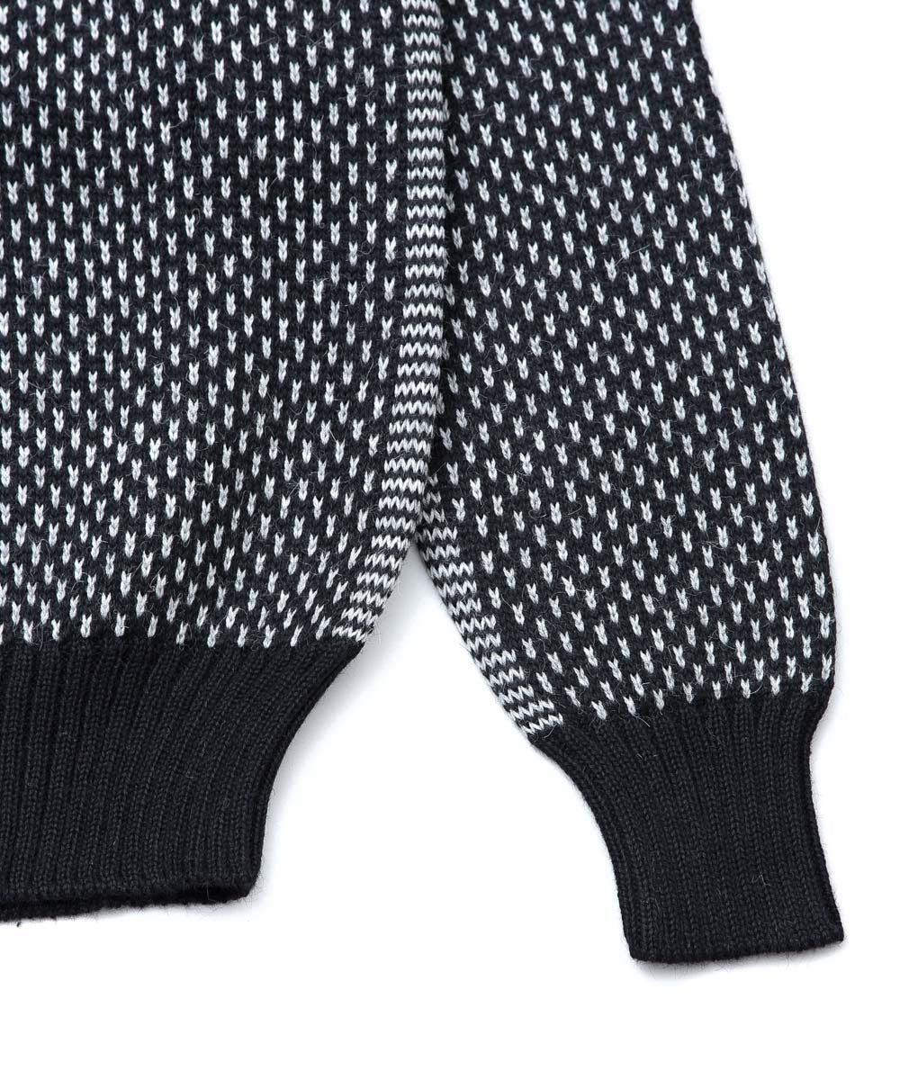 USONIAN SPORTSWEAR ''BIRDS EYE SWEATER'' (BLACK/GRAY)