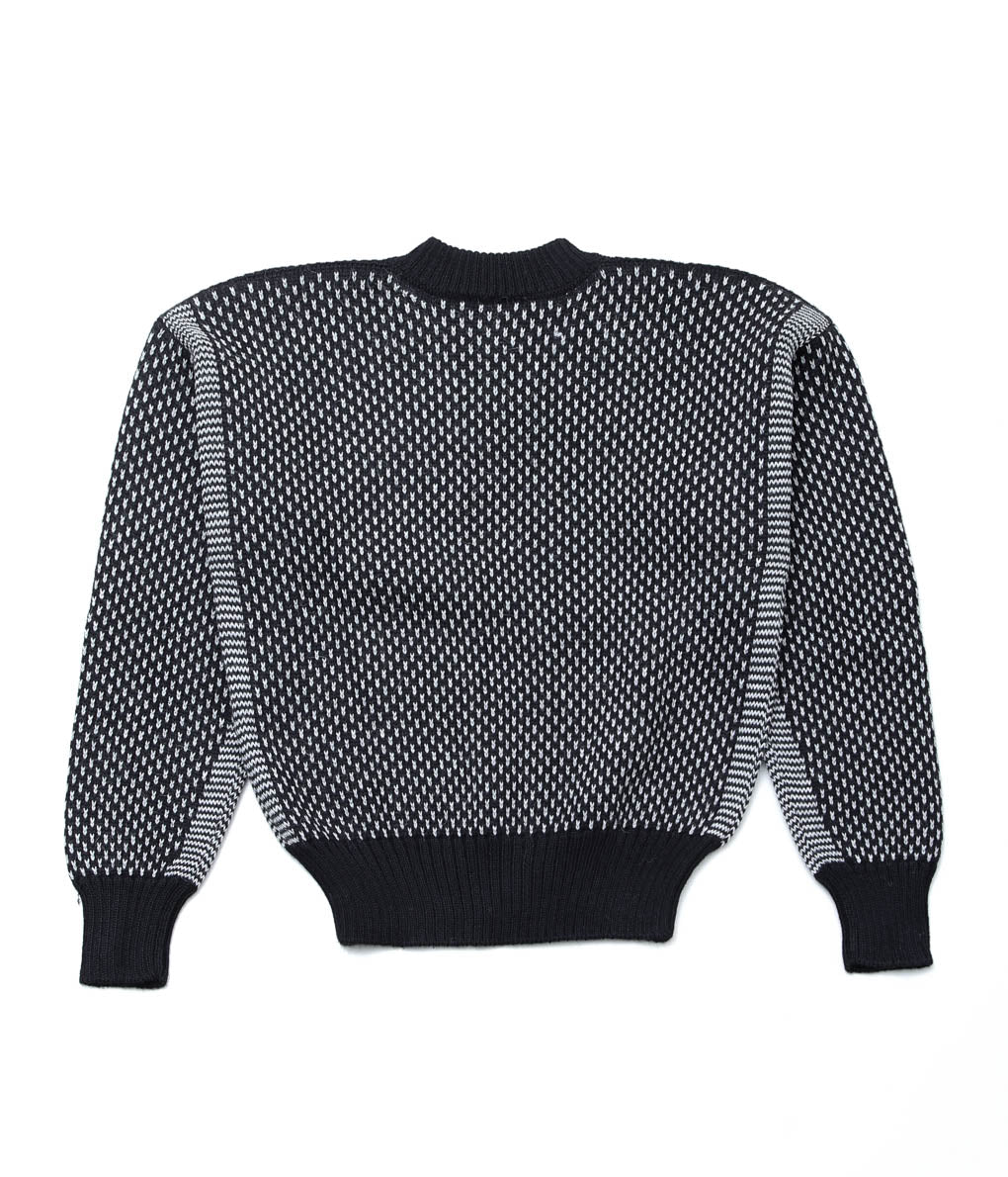 USONIAN SPORTSWEAR ''BIRDS EYE SWEATER'' (BLACK/GRAY)