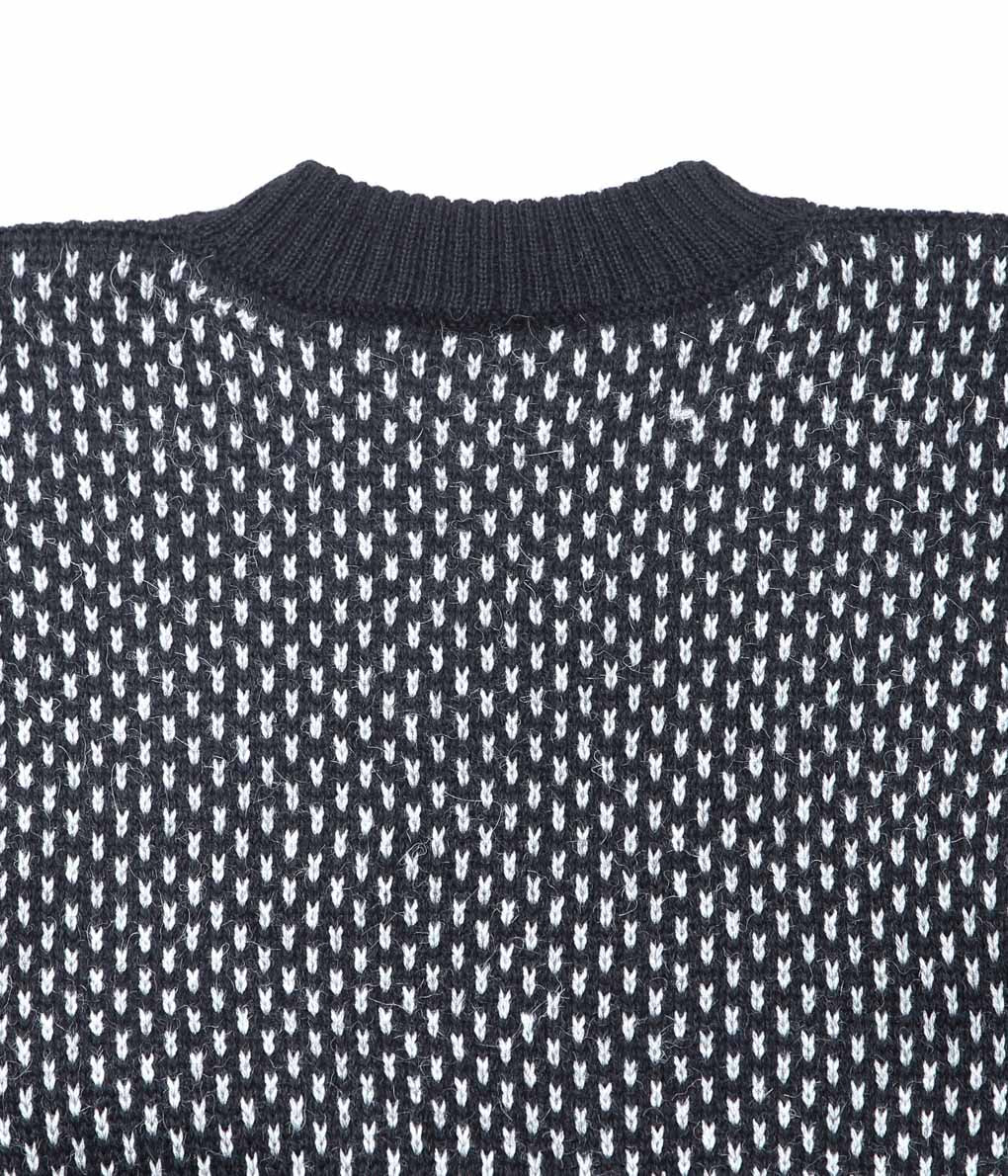 USONIAN SPORTSWEAR ''BIRDS EYE SWEATER'' (BLACK/GRAY)