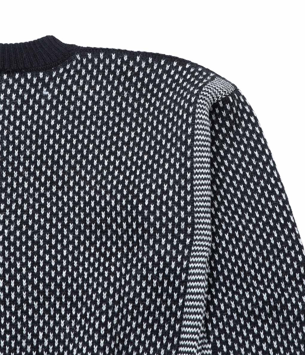 USONIAN SPORTSWEAR ''BIRDS EYE SWEATER'' (BLACK/GRAY)