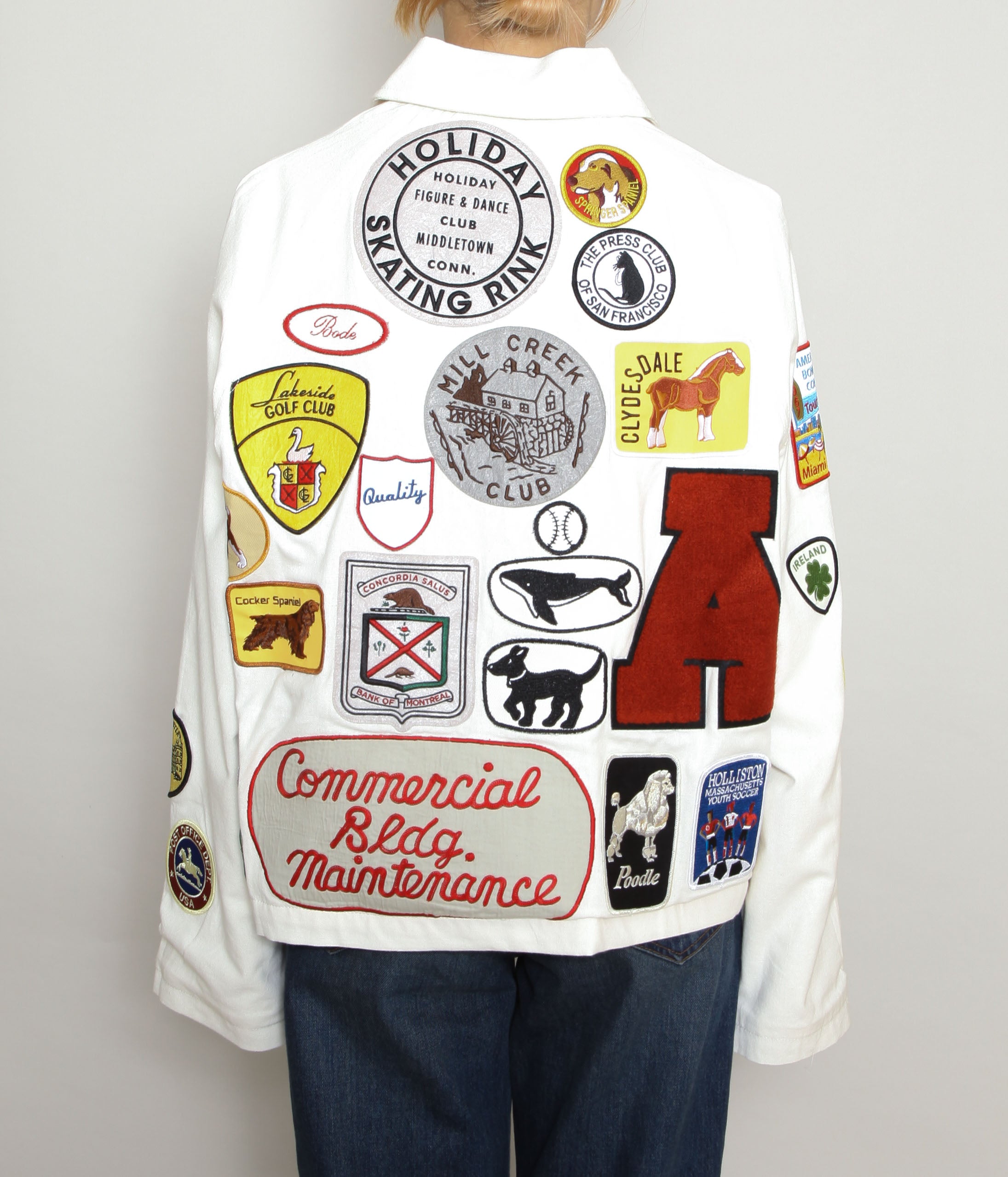 ジャケット・アウター BODE Cambridge Patch Jacket XXL Cambridge Patch Jacket in White Multi
