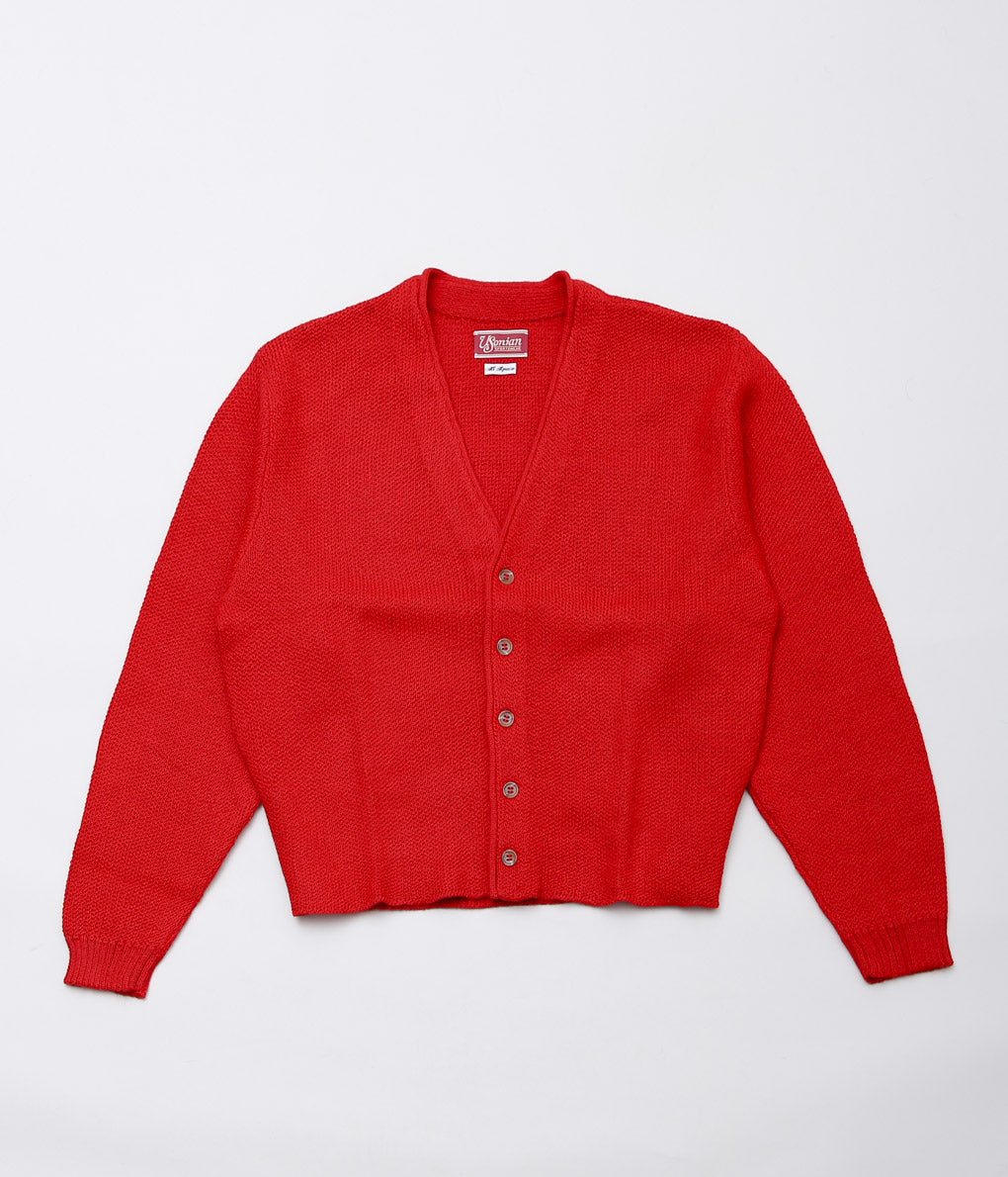 USONIAN SPORTSWEAR ''ARNOLD SWEATER JACKET'' (RED)