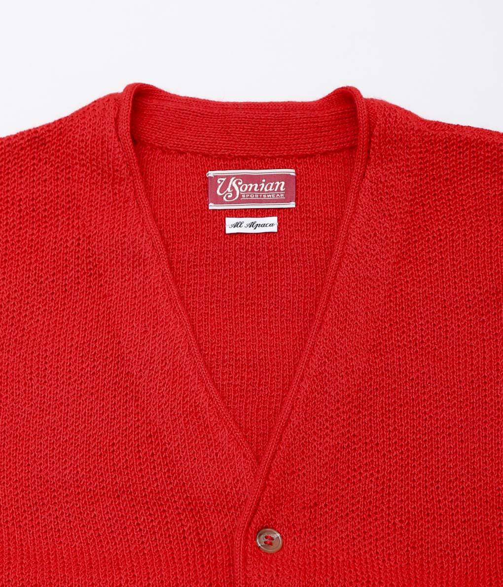 USONIAN SPORTSWEAR ''ARNOLD SWEATER JACKET'' (RED)