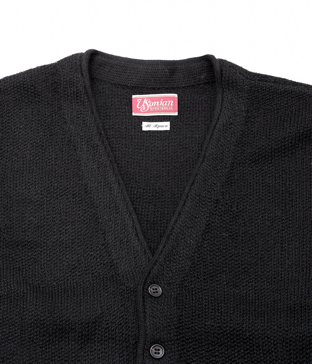 USONIAN SPORTSWEAR ''ARNOLD SWEATER JACKET'' (BLACK)