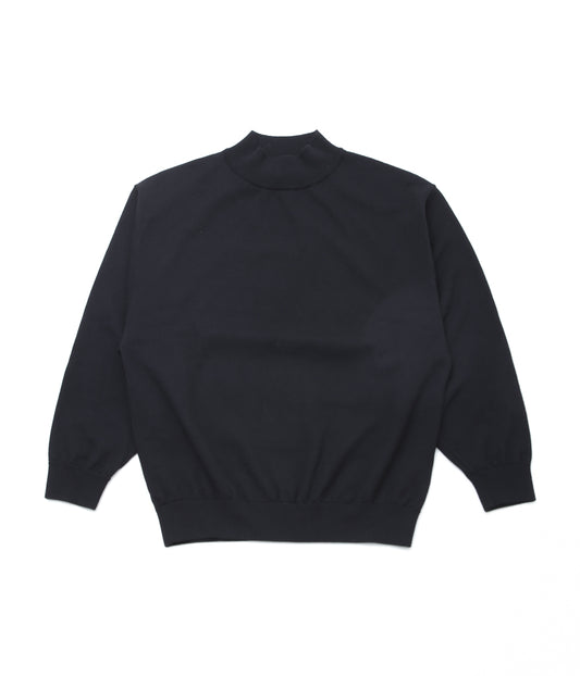 COMOLI ''Wool Mock Neck Knit'' (BLACK)