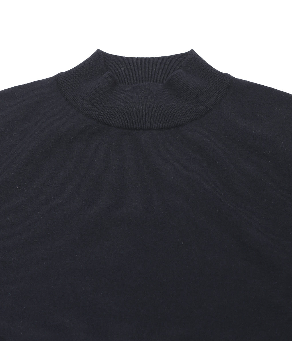 COMOLI ''Wool Mock Neck Knit'' (BLACK)