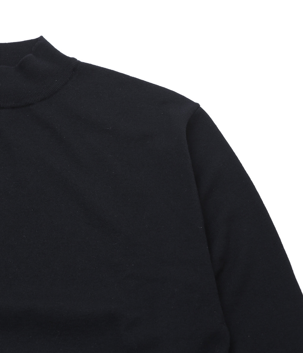 COMOLI ''Wool Mock Neck Knit'' (BLACK)