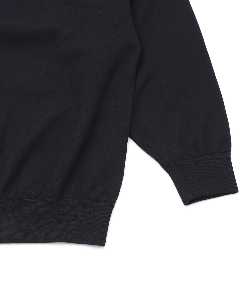 COMOLI ''Wool Mock Neck Knit'' (BLACK)