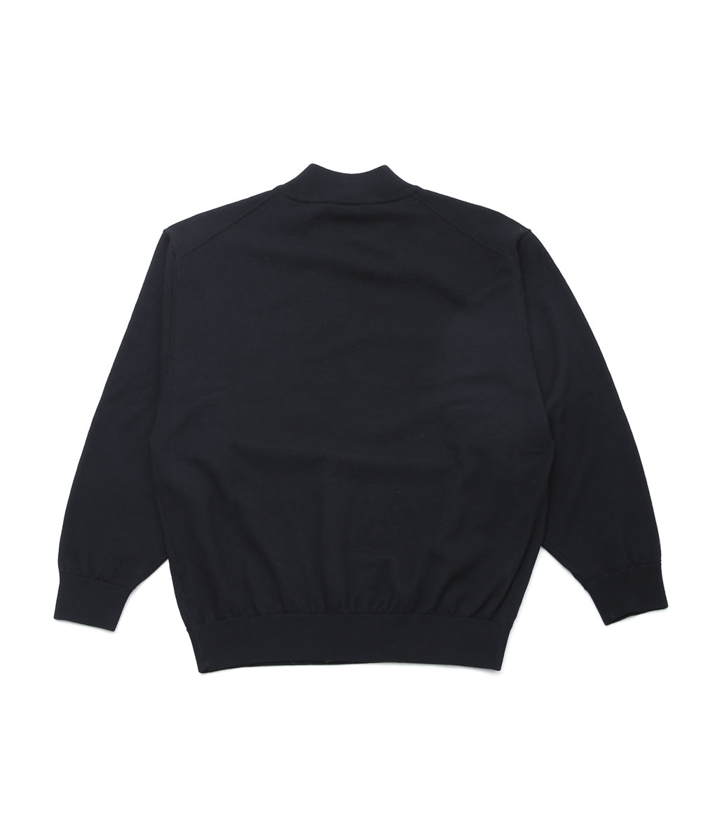 COMOLI ''Wool Mock Neck Knit'' (BLACK)