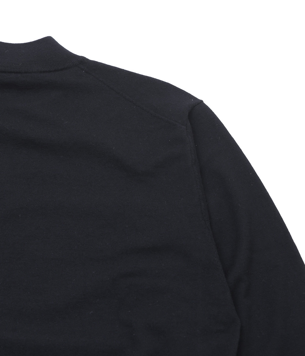 COMOLI ''Wool Mock Neck Knit'' (BLACK)