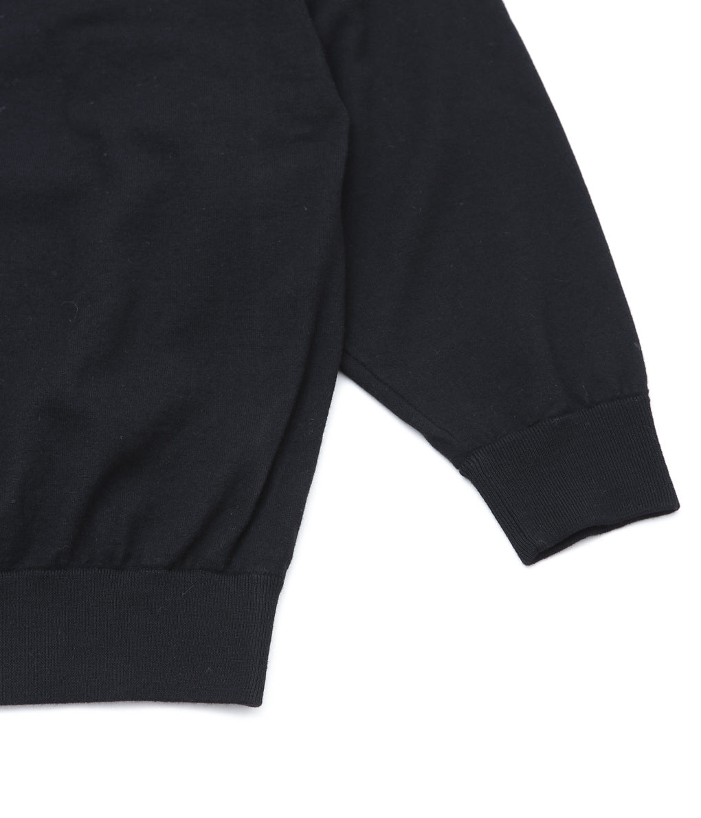 COMOLI ''Wool Mock Neck Knit'' (BLACK)