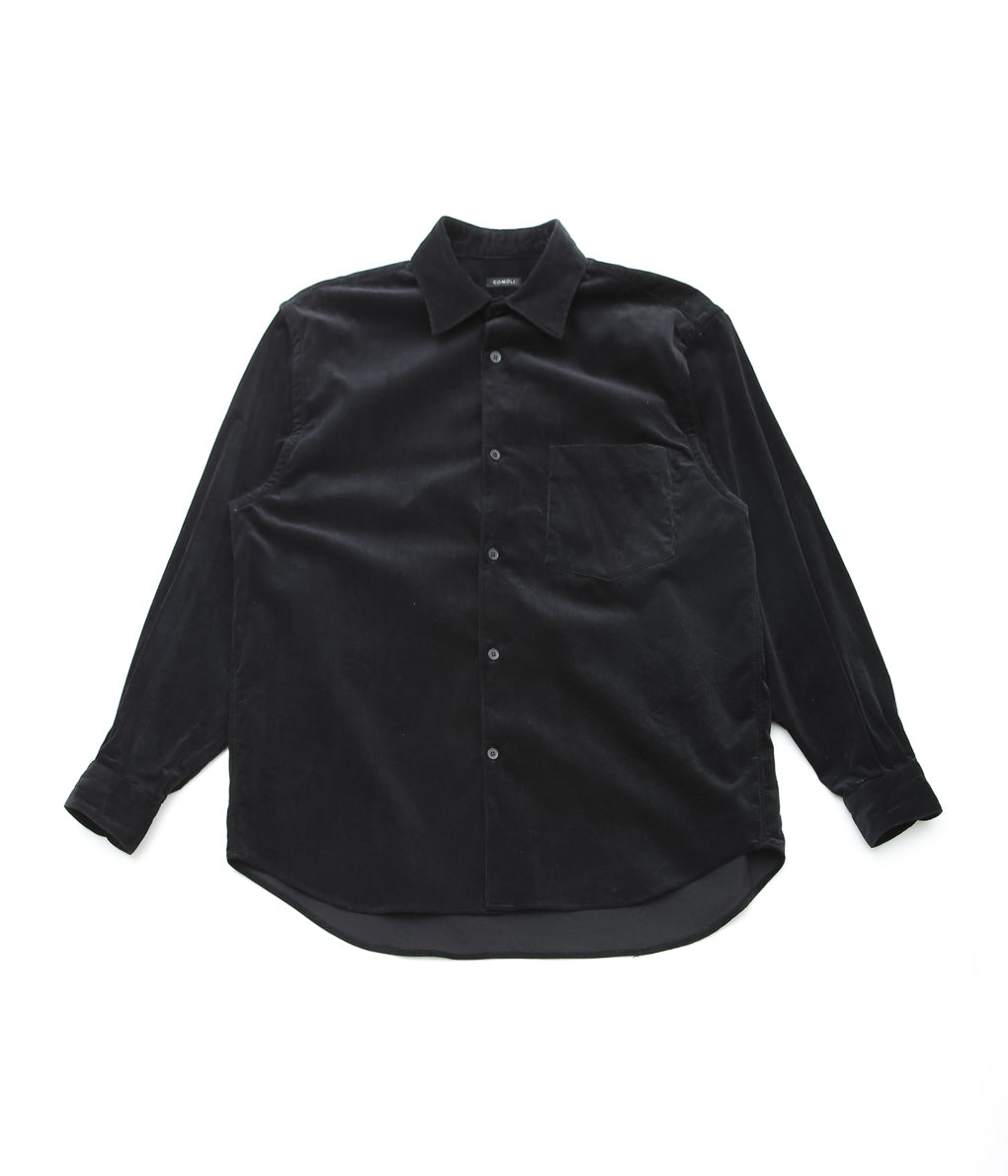 COMOLI ''コーデュロイ コモリシャツ'' (BLACK)