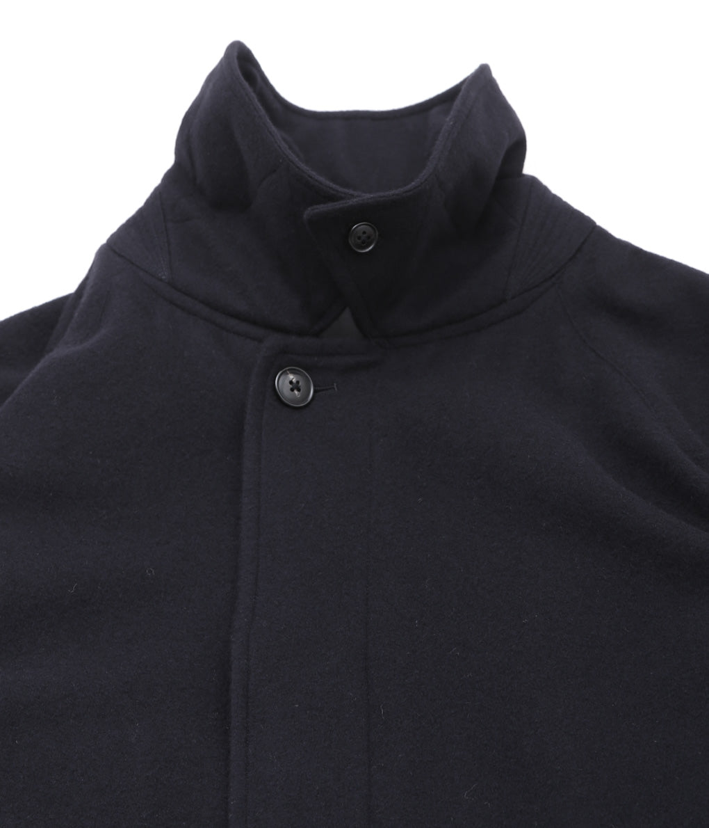 COMOLI ''Cashmere Balcollar Coat'' (NAVY)