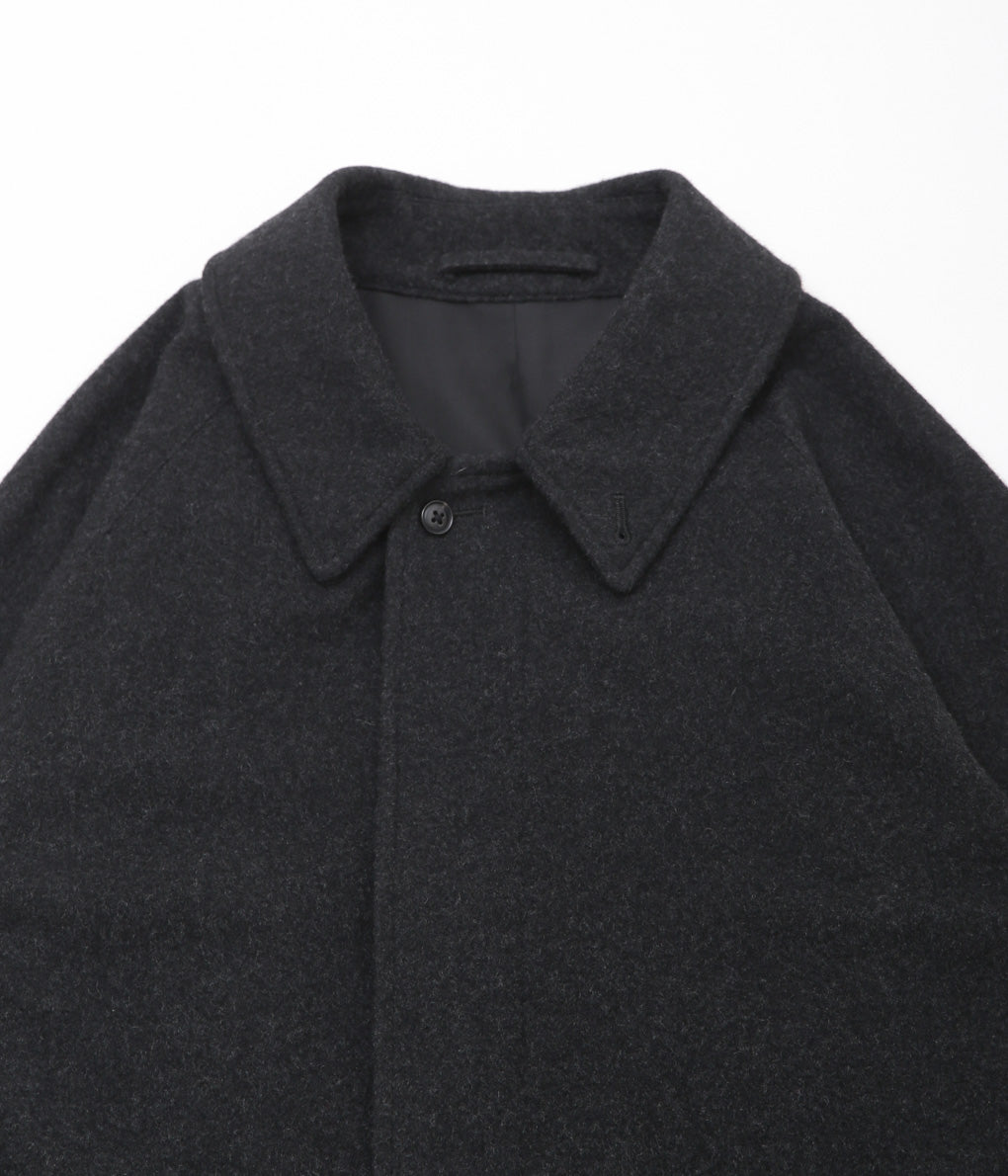 COMOLI ''Cashmere Balcollar Coat'' (CHARCOAL)