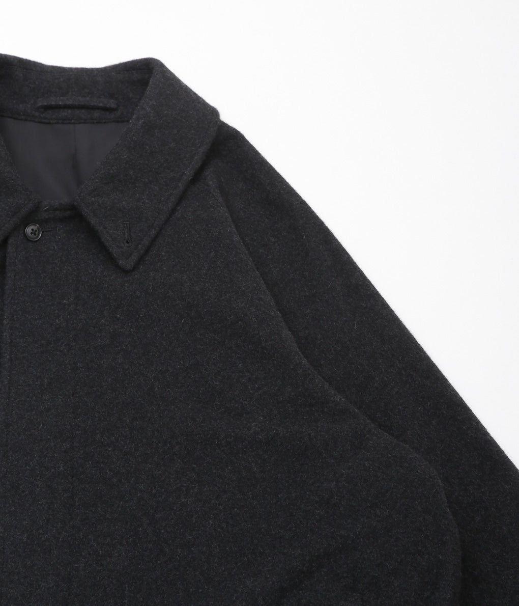 COMOLI ''Cashmere Balcollar Coat'' (CHARCOAL)