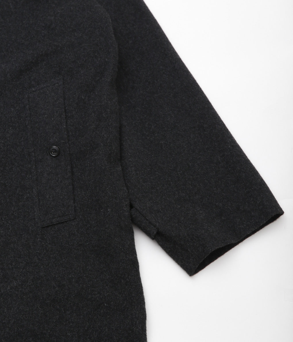 COMOLI ''Cashmere Balcollar Coat'' (CHARCOAL)