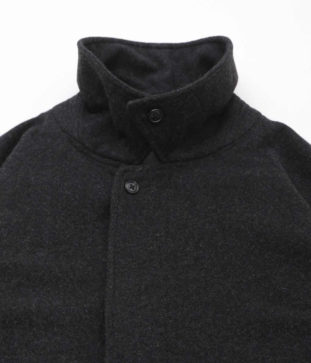 COMOLI ''Cashmere Balcollar Coat'' (CHARCOAL)