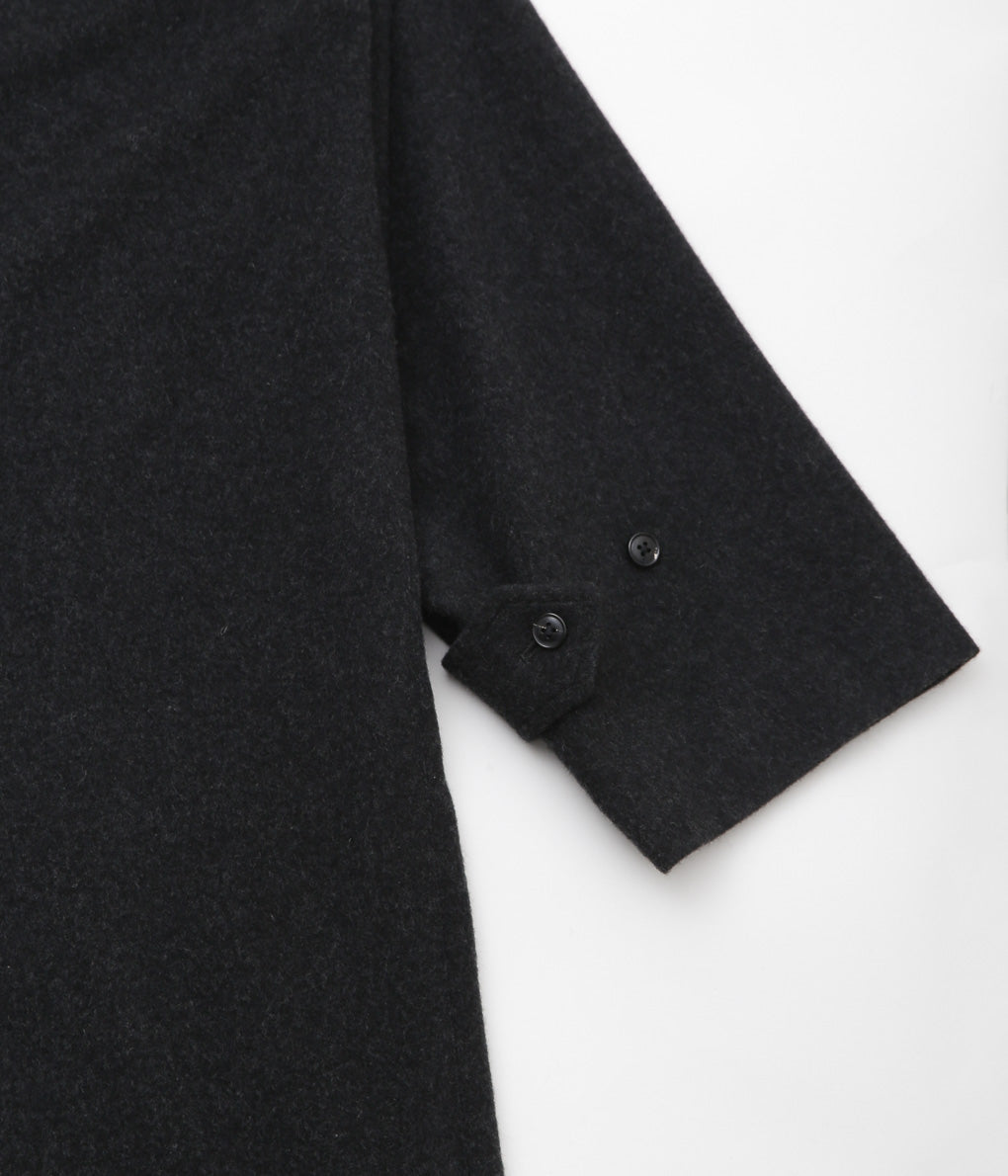 COMOLI ''Cashmere Balcollar Coat'' (CHARCOAL)