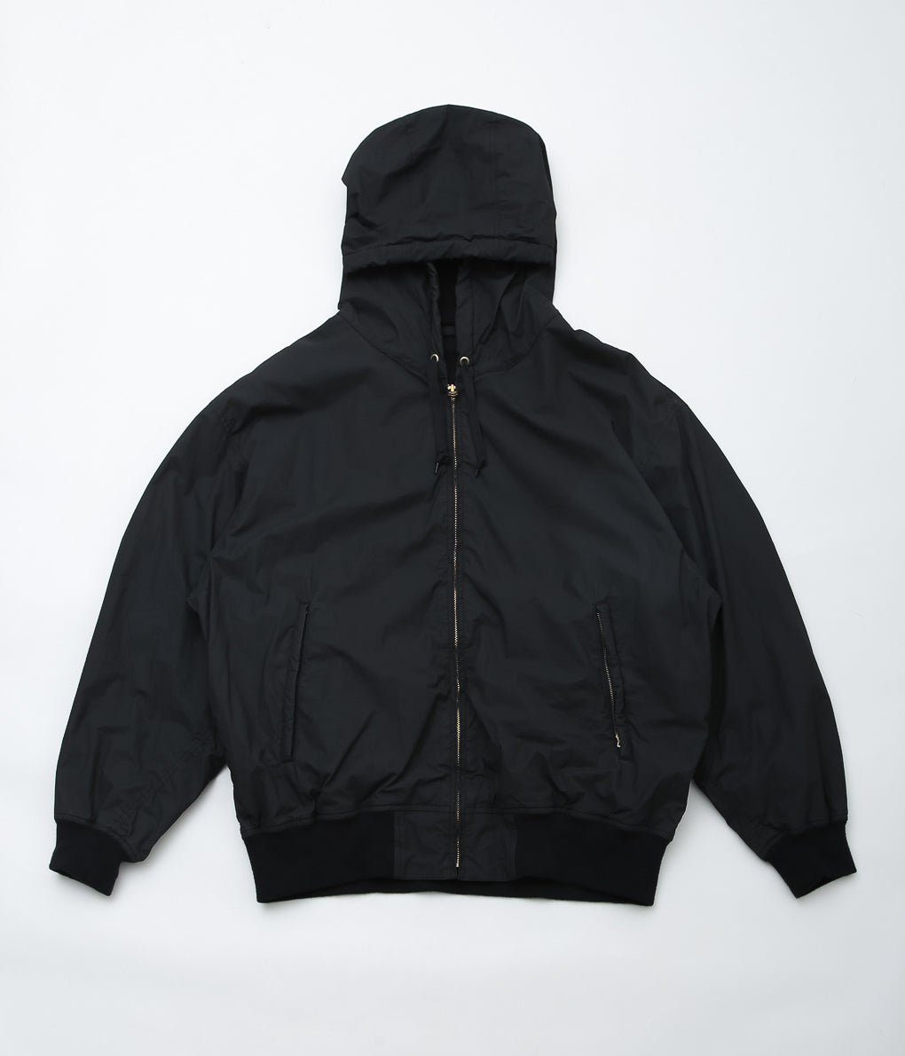 COMOLI ''Cotton Nylon Zip Parka'' (BLACK)