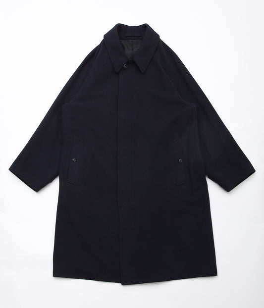 COMOLI ''Cashmere Balcollar Coat'' (NAVY)