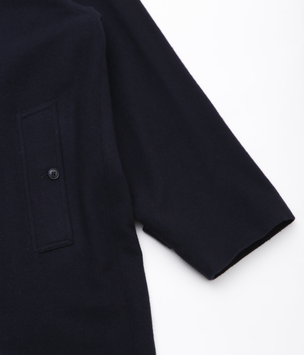 COMOLI ''Cashmere Balcollar Coat'' (NAVY)