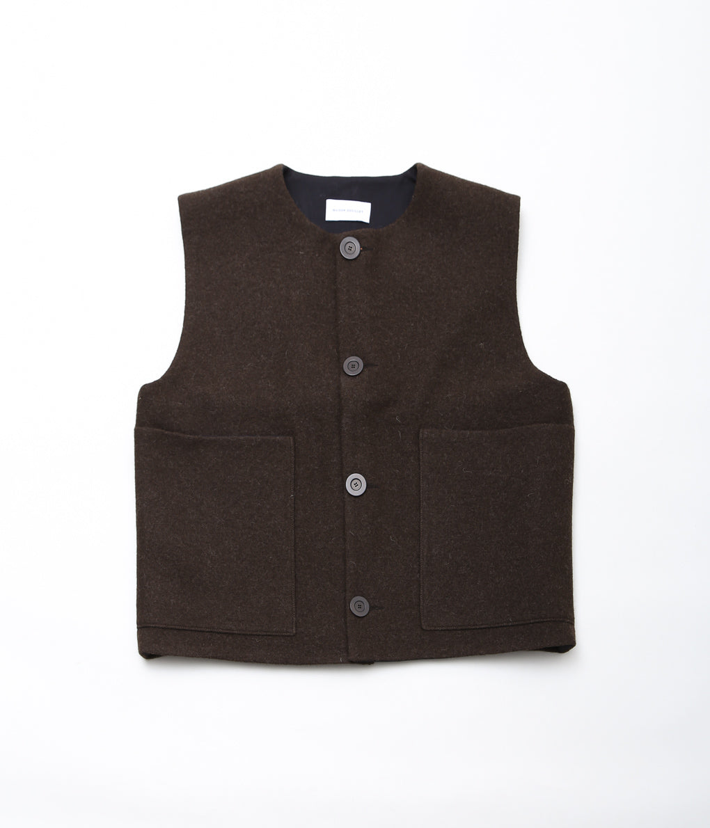 MAISON DOUILLET ''THE BOILED VEST'' (NATURAL BROWN)