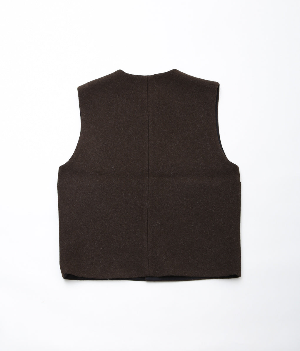 MAISON DOUILLET ''THE BOILED VEST'' (NATURAL BROWN)