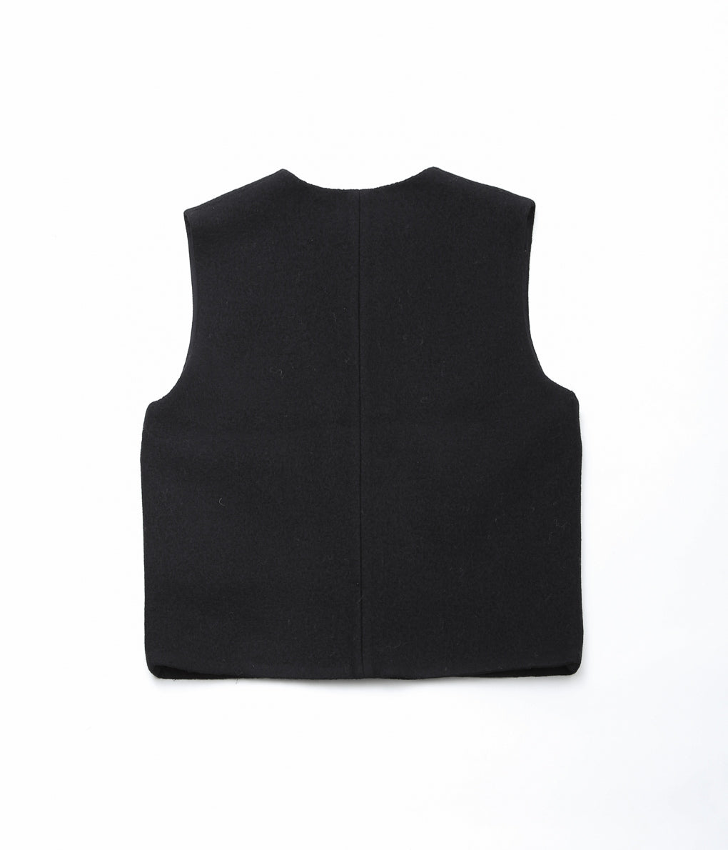 MAISON DOUILLET ''THE BOILED VEST''(BLACK)