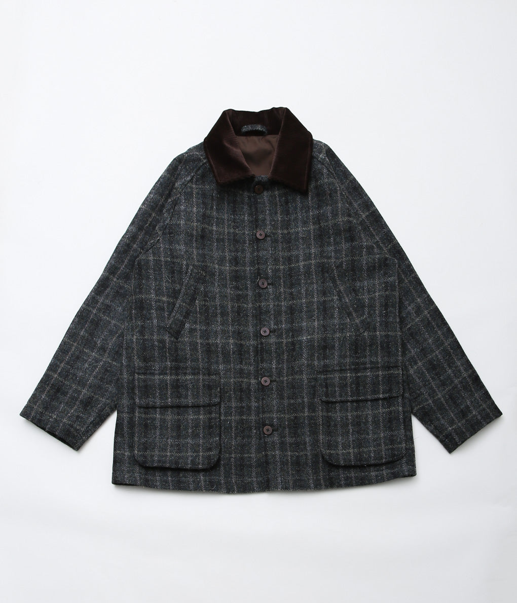 DE BONNE FACTURE ''HUNTING JACKET'' (GREY WINDOWPANE CHECK)