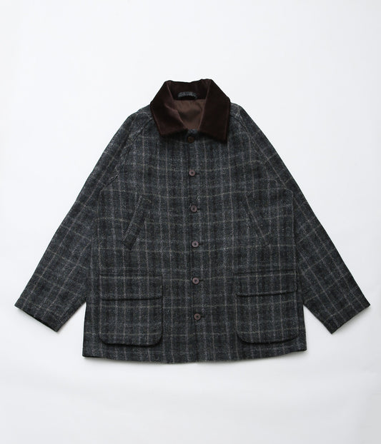 DE BONNE FACTURE ''HUNTING JACKET'' (GREY WINDOWPANE CHECK)