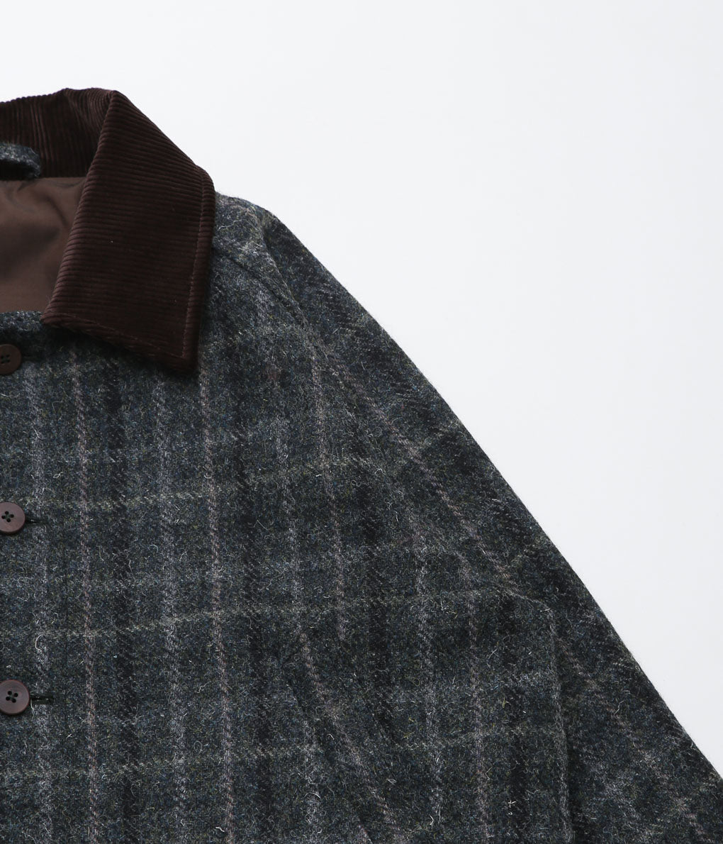 DE BONNE FACTURE ''HUNTING JACKET'' (GREY WINDOWPANE CHECK)