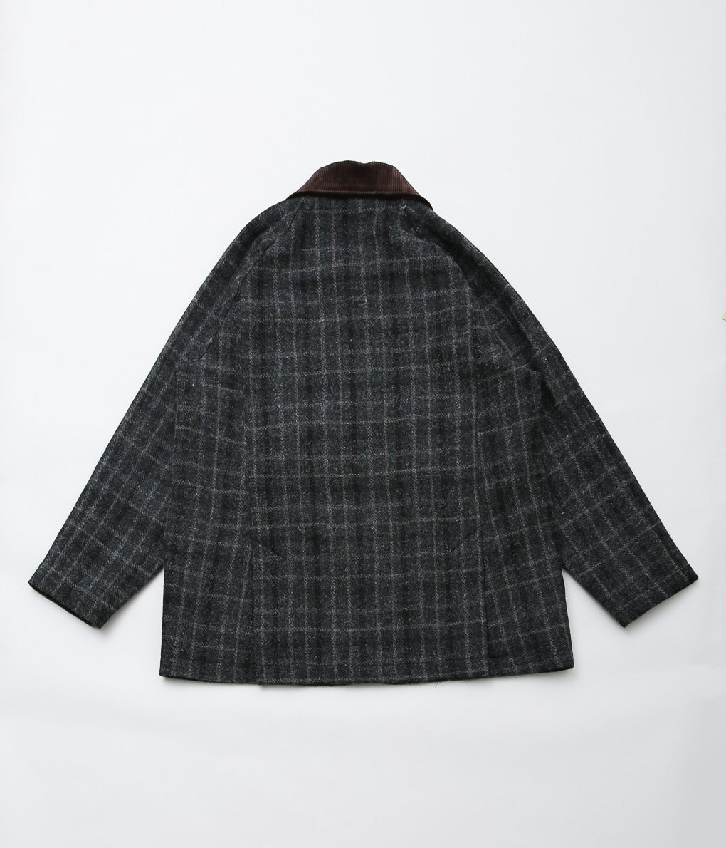 DE BONNE FACTURE ''HUNTING JACKET'' (GREY WINDOWPANE CHECK)