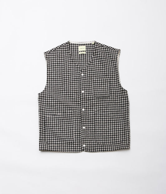 DE BONNE FACTURE ''CAMARGUE VEST''(UNDYED CHECK)