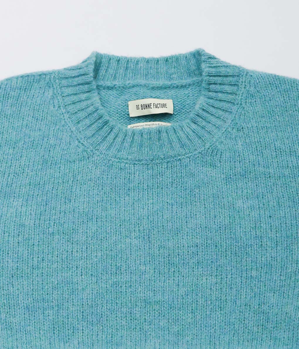 DE BONNE FACTURE ``SHAGGY SHEEP SWEATER'' (WATERFALL)