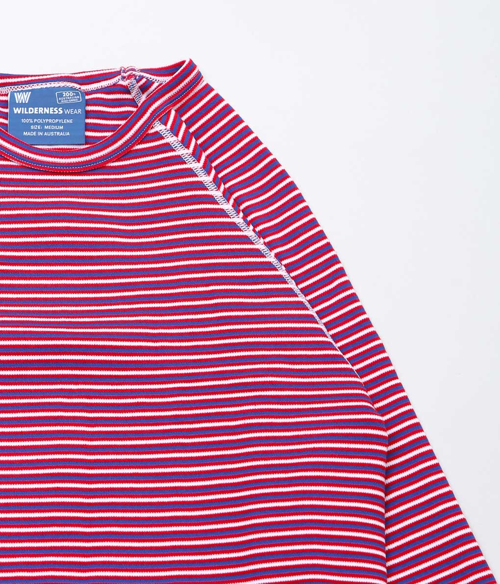 WILDERNESS WEAR ''POLYPRO+190 LONG SLEEVE CREW STRIPE'' (AMERICA)