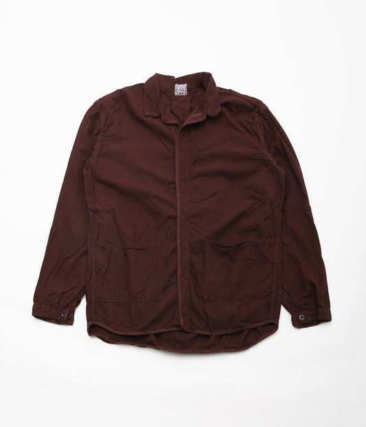 TENDER CO. ''WEBBING FLY SHIRT_ECRU COTTON FLANNEL'' (HADAL LIBRARY)