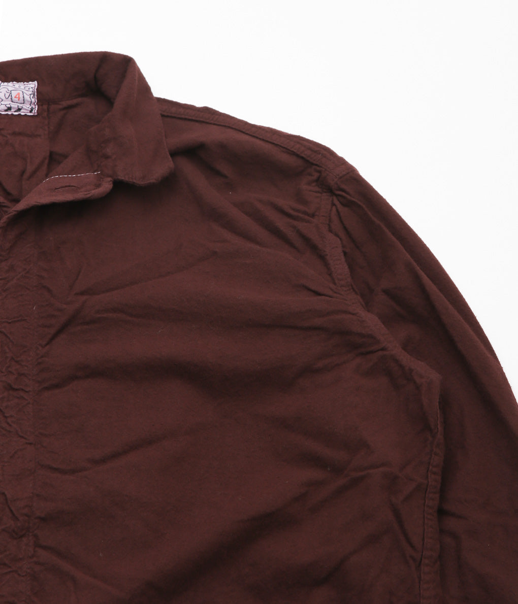 TENDER CO. ''WEBBING FLY SHIRT_ECRU COTTON FLANNEL'' (HADAL LIBRARY)