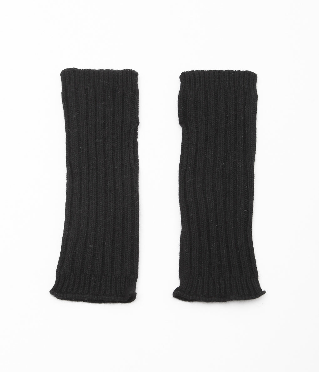 MAISON DOUILLET ''THE SHORT MITTENS'' (BLACK)