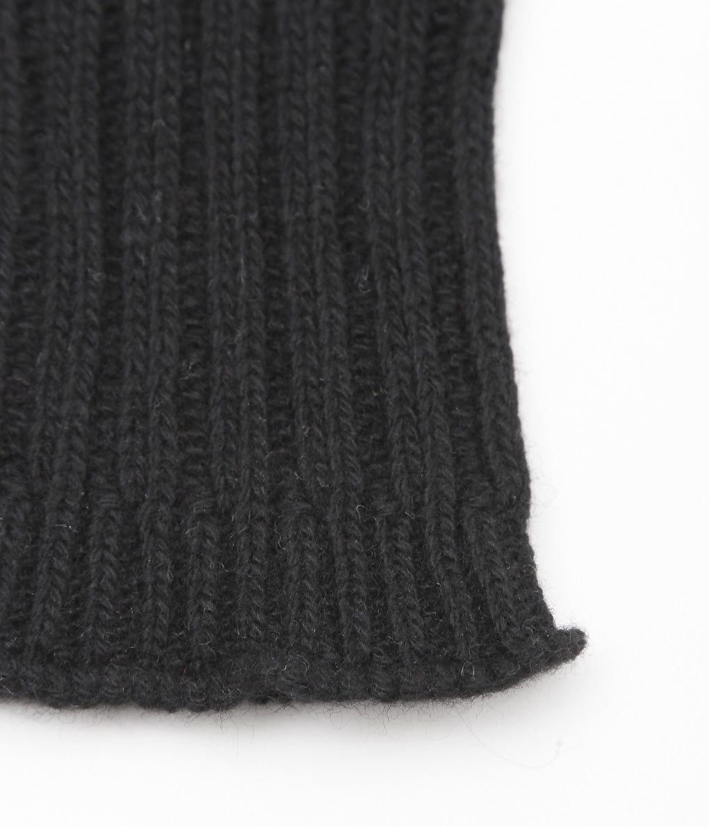 MAISON DOUILLET ''THE SHORT MITTENS'' (BLACK)