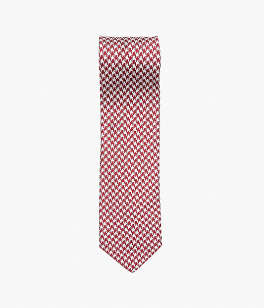 INDIVIDUALIZED ACCEROIES ''HOUNDSTOOTH TIE'' (RED)
