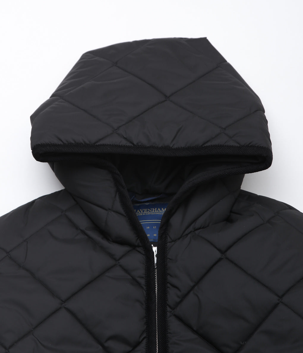 LAVENHAM ''BIG QUILT ZIPPED CRAYDON WOMENS'' (SABLE BLACK)