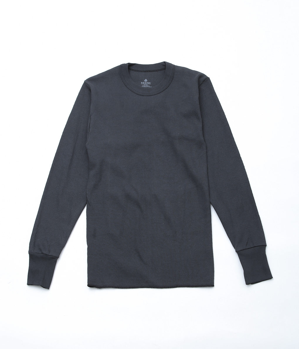 INDERA MILLS ''100% COTTON RASCHEL CREW'' (BLACK)