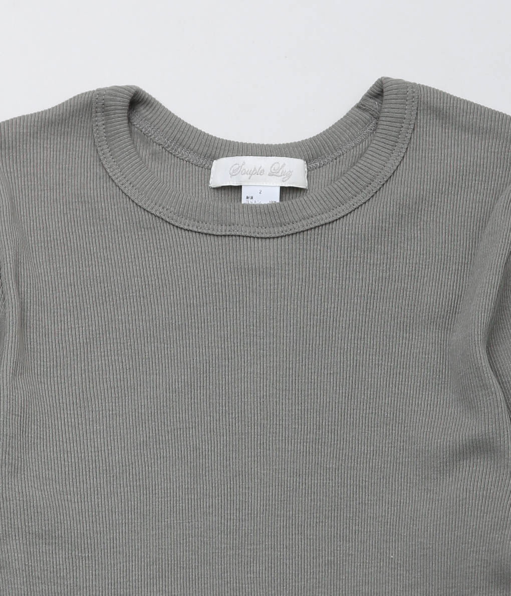 SOUPLE LUZ ''LONG SLEEVE TEE (ORGANIC GIZA COTTON)'' (SAGE GREEN)