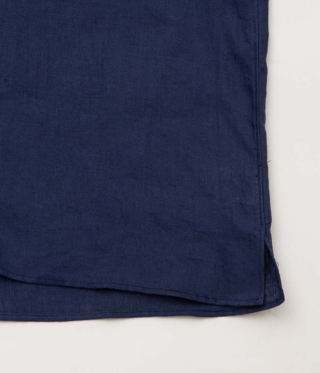 INDIVIDUALIZED SHIRTS ''OVERSIZED LINEN CAMP SHIRTS'' (NAVY)