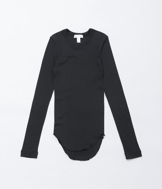 SOUPLE LUZ ''LONG SLEEVE TEE (ORGANIC GIZA COTTON)'' (LOGWOOD BLACK)