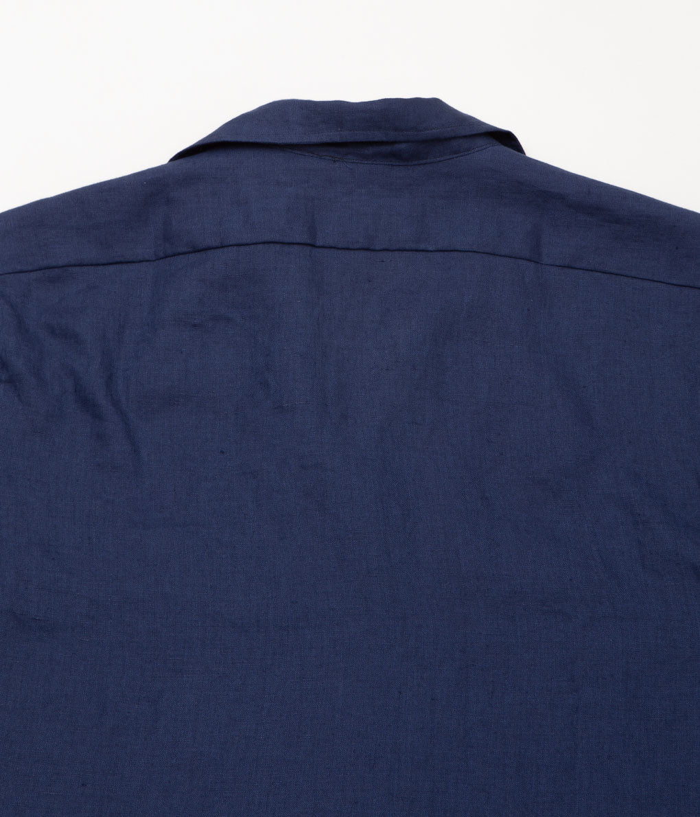 INDIVIDUALIZED SHIRTS ''OVERSIZED LINEN CAMP SHIRTS'' (NAVY)